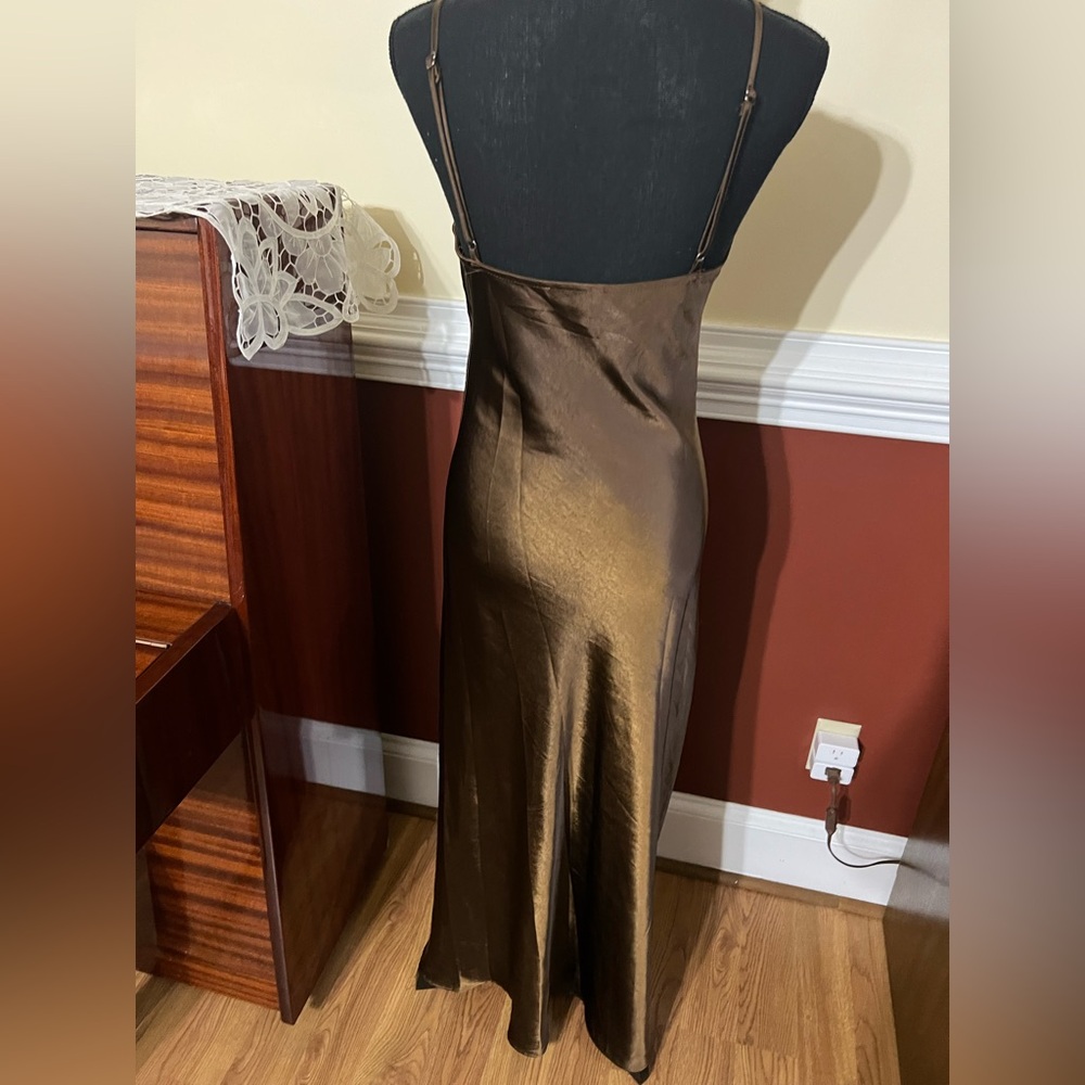 12th Tribe Brown slip dress. - Picture 3 of 4